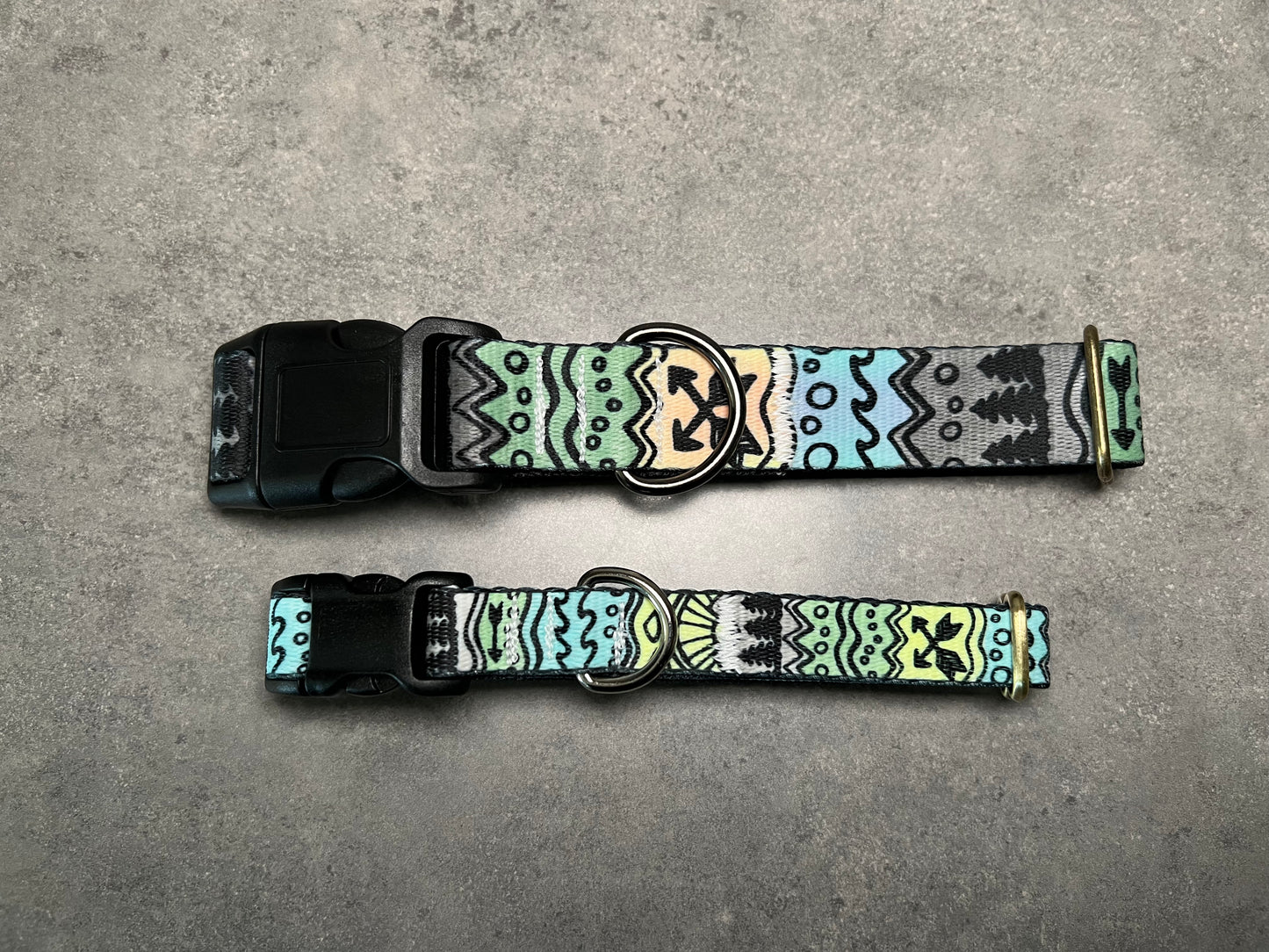 COLOR CHANGING PNW Elements Dog Collar | Hand Painted Dog Collar