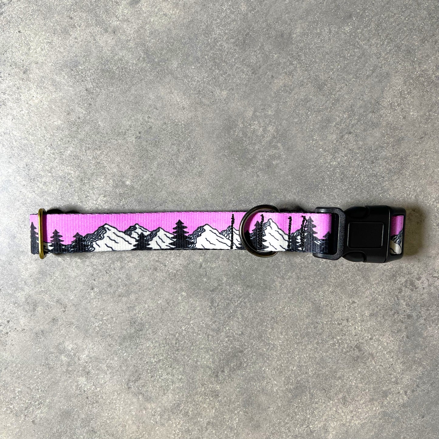 COLOR CHANGING Sunrise Mountain Dog Collar | Hand Painted Dog Collar
