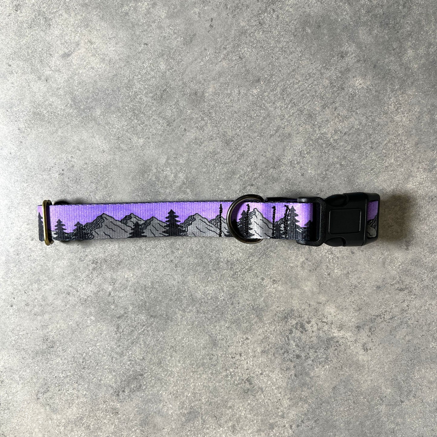 COLOR CHANGING Sunrise Mountain Dog Collar | Hand Painted Dog Collar