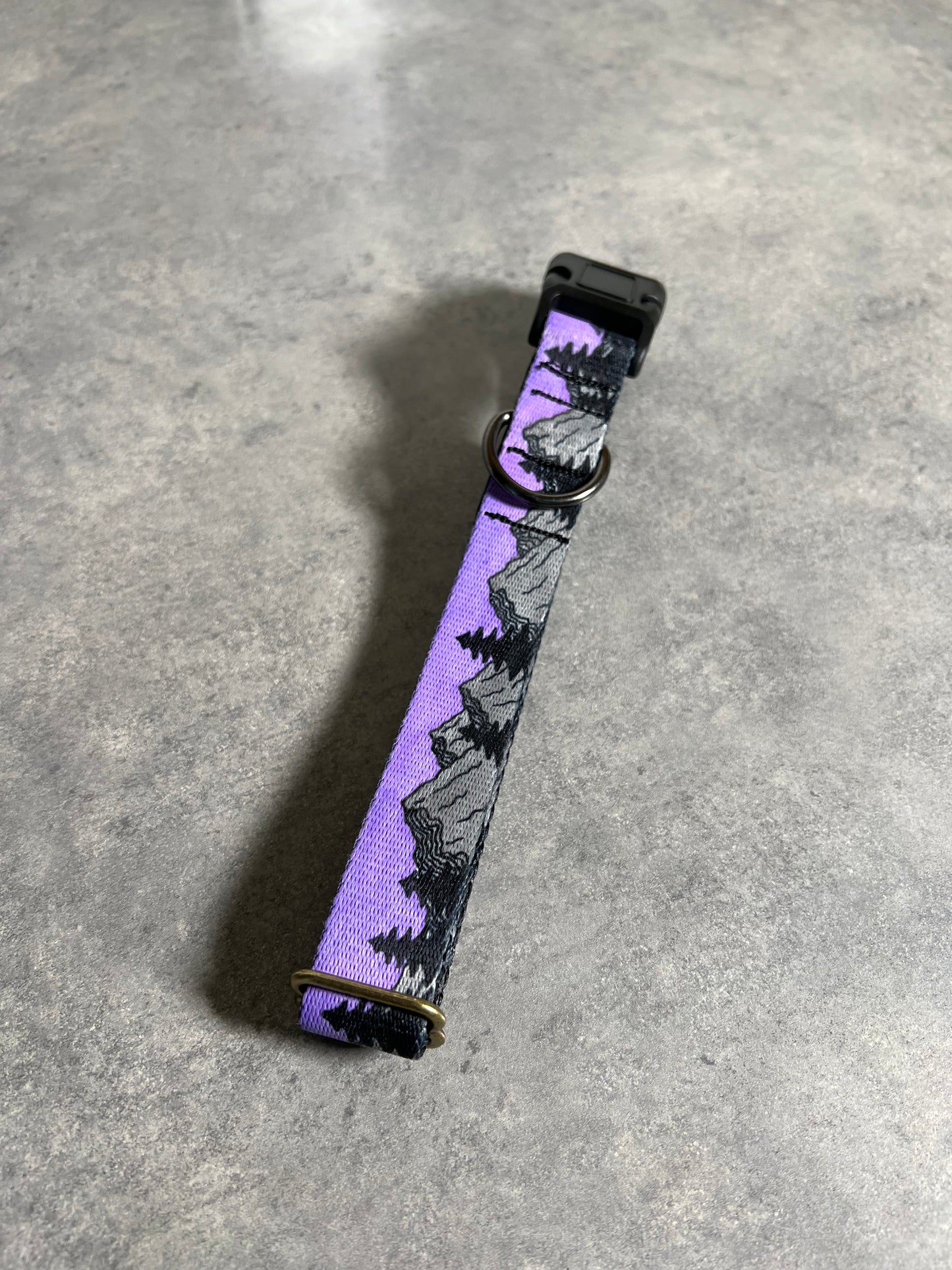 COLOR CHANGING Sunrise Mountain Dog Collar | Hand Painted Dog Collar