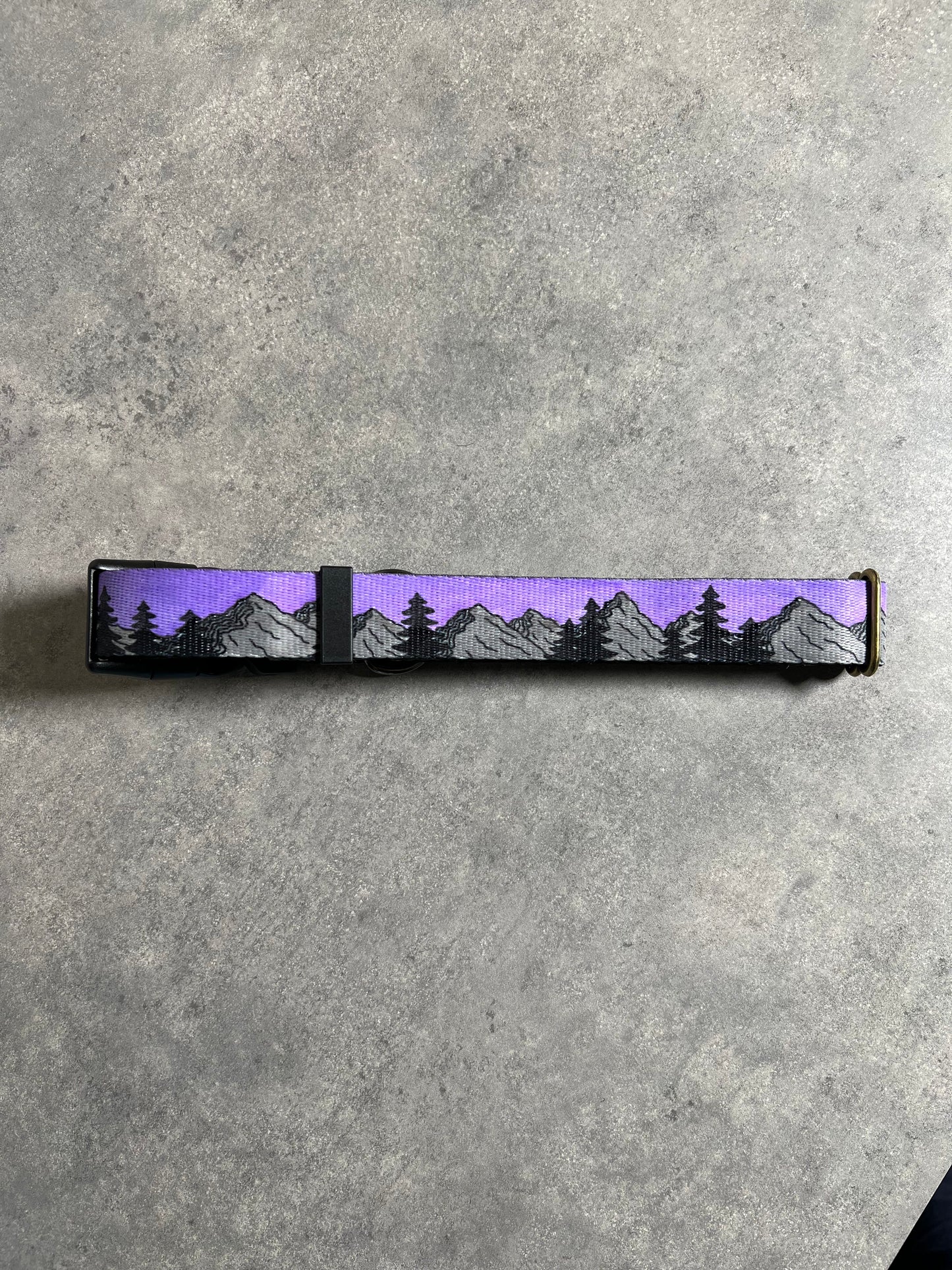 COLOR CHANGING Sunrise Mountain Dog Collar | Hand Painted Dog Collar
