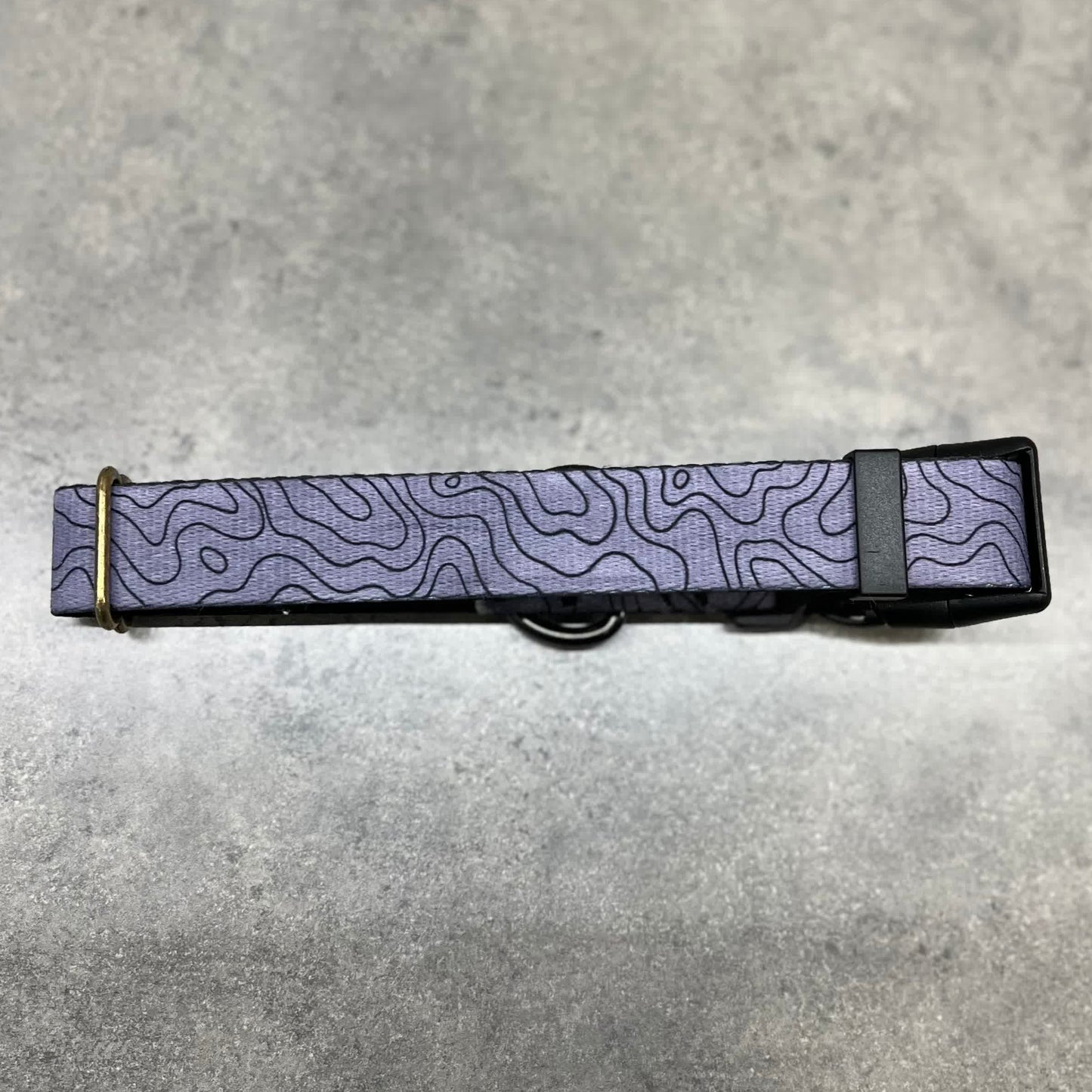 HEAT ALERT Topo Purple Dog Collar | Hand Painted Dog Collar