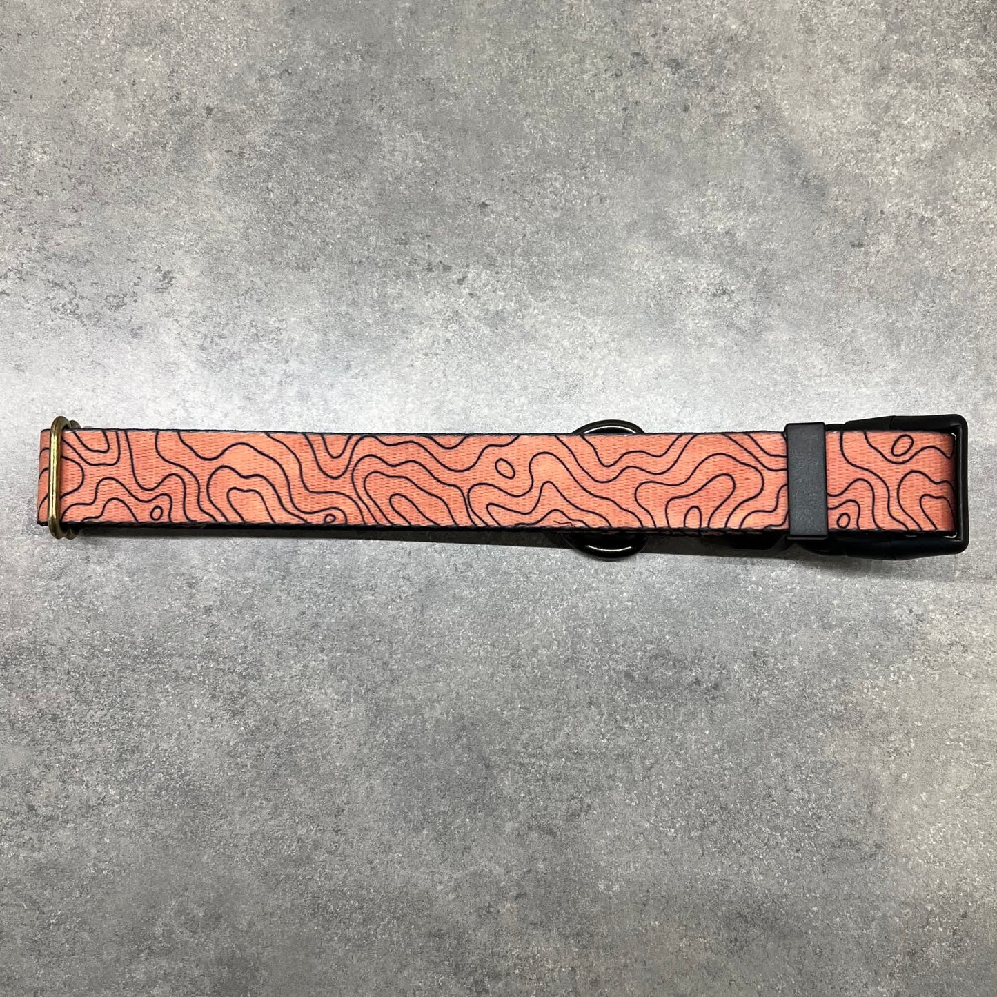 HEAT ALERT Topo Red Dog Collar | Hand Painted Dog Collar