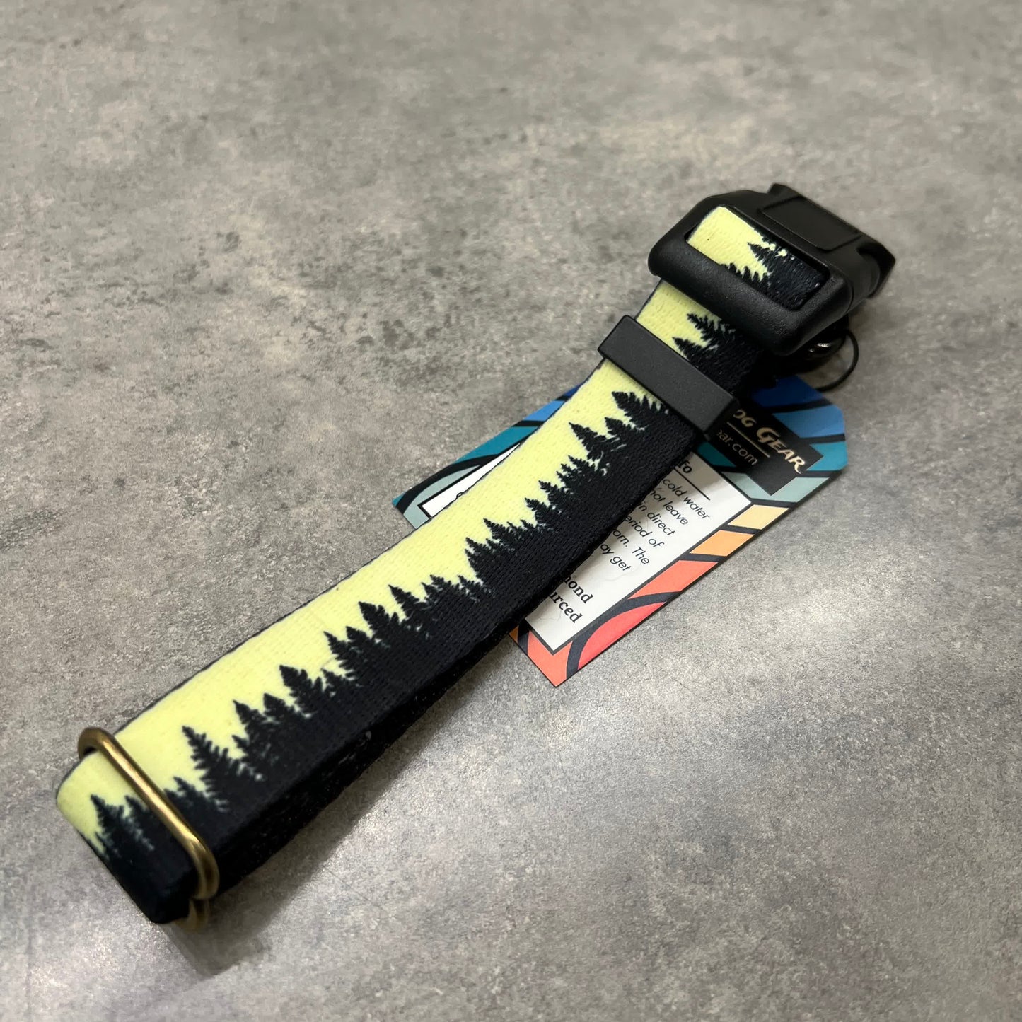 COLOR CHANGING Sunset Forest Dog Collar | Hand Painted Dog Collar