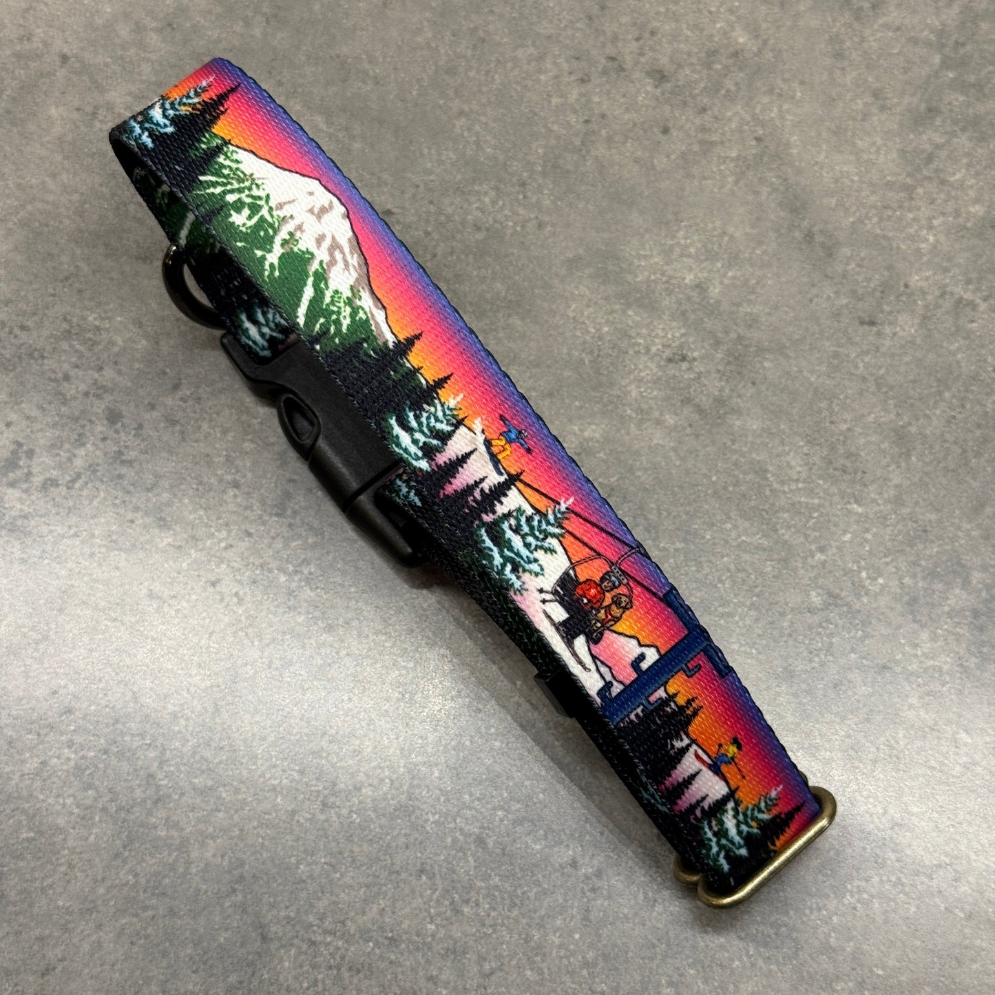 Mt. Bachelor Alpenglow Dog Collar | Handmade in Bend Oregon