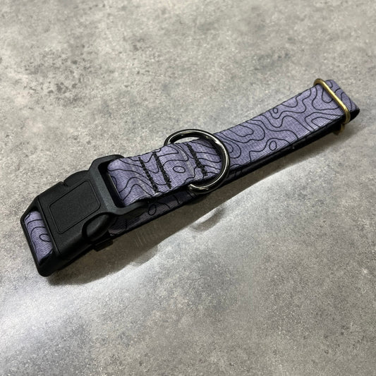HEAT ALERT Topo Purple Dog Collar | Hand Painted Dog Collar