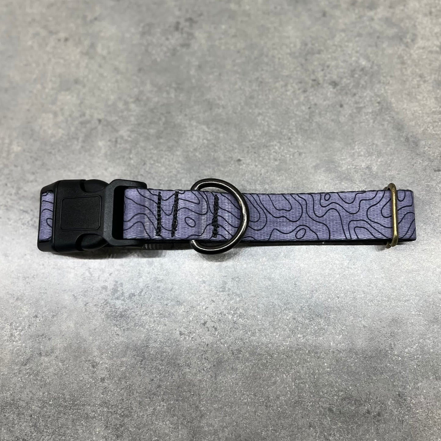 HEAT ALERT Topo Purple Dog Collar | Hand Painted Dog Collar