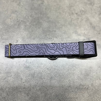 HEAT ALERT Topo Purple Dog Collar | Hand Painted Dog Collar