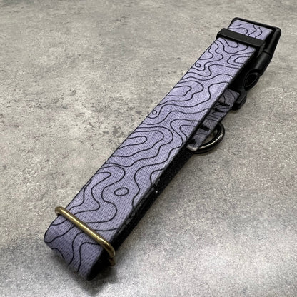 HEAT ALERT Topo Purple Dog Collar | Hand Painted Dog Collar