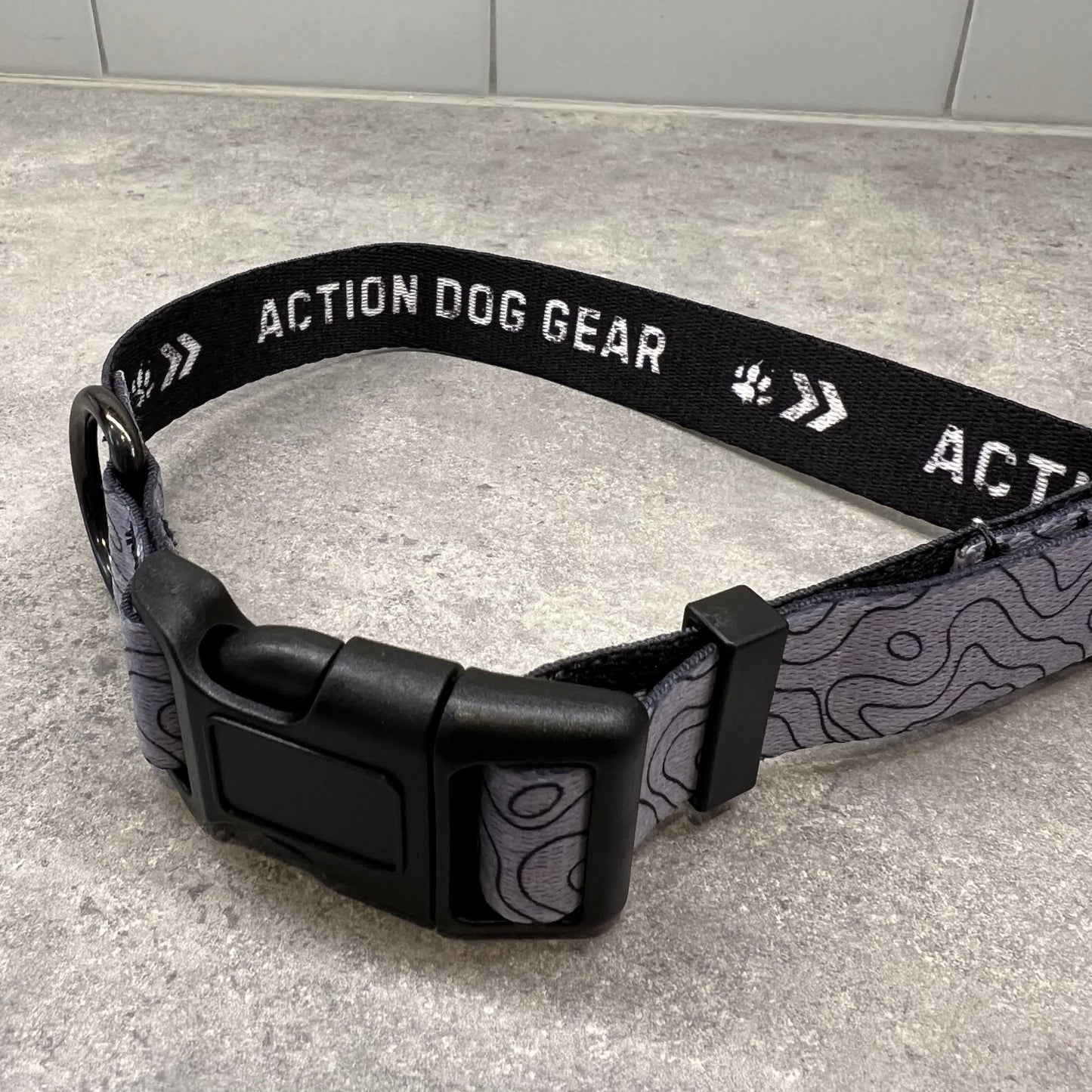 HEAT ALERT Topo Purple Dog Collar | Hand Painted Dog Collar