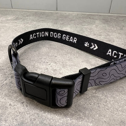 HEAT ALERT Topo Purple Dog Collar | Hand Painted Dog Collar