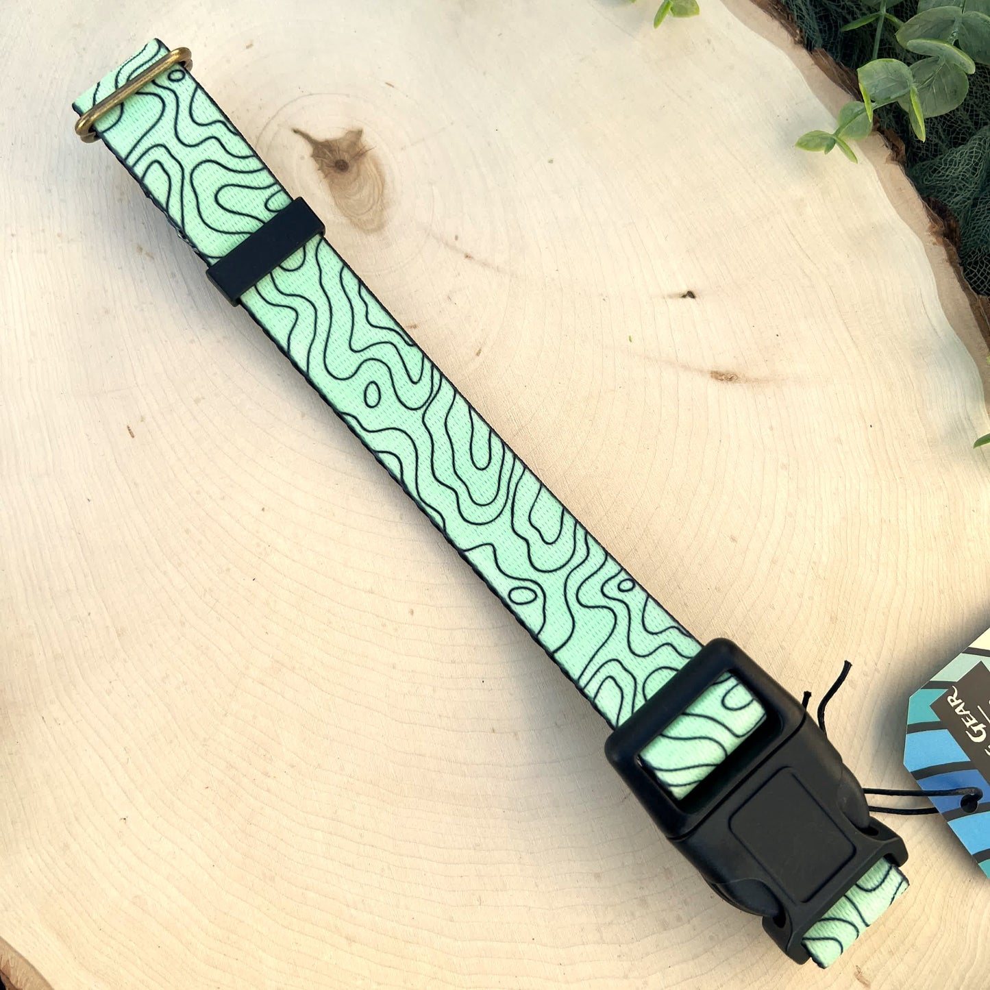 HEAT ALERT Topo Purple Dog Collar | Hand Painted Dog Collar