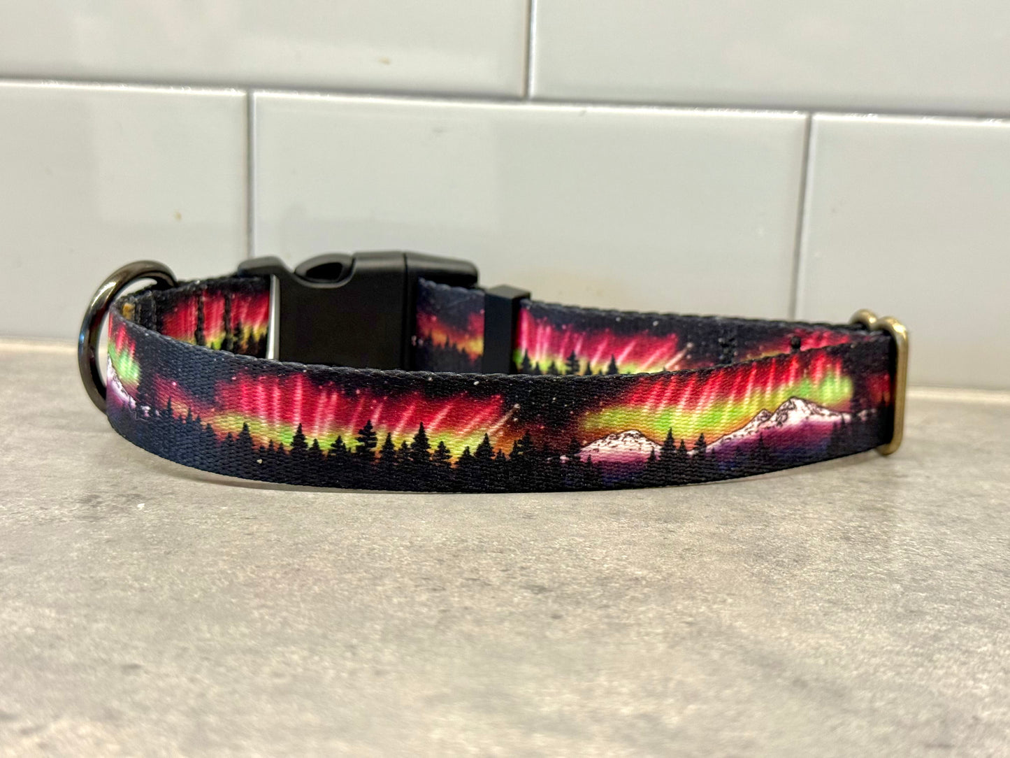 Aurora Mountain Magic | Handmade Dog Collar