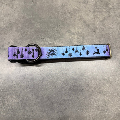 Let it Snow | Christmas Collection| Color Change Hand Painted Dog Collar
