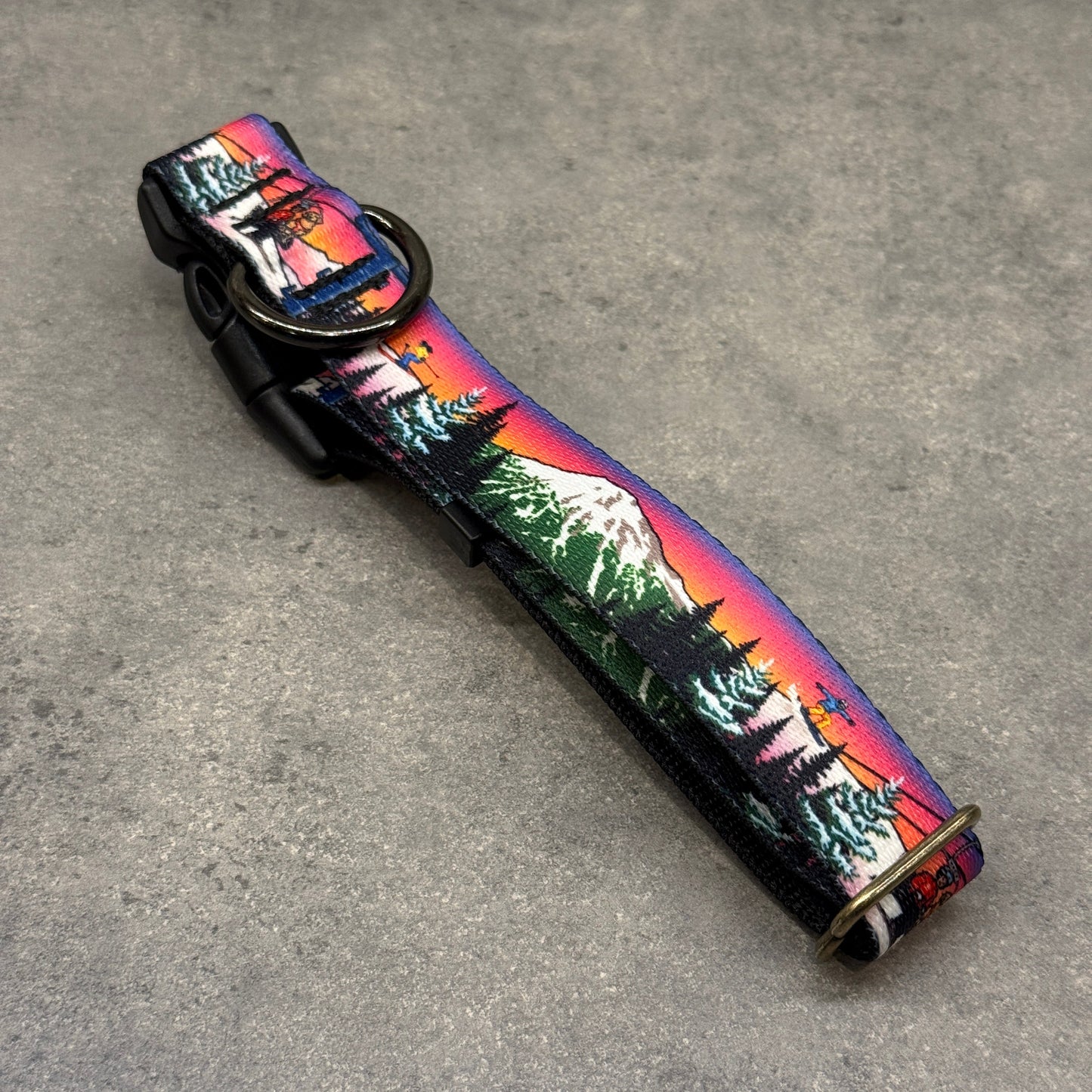 Mt. Bachelor Alpenglow Dog Collar | Handmade in Bend Oregon