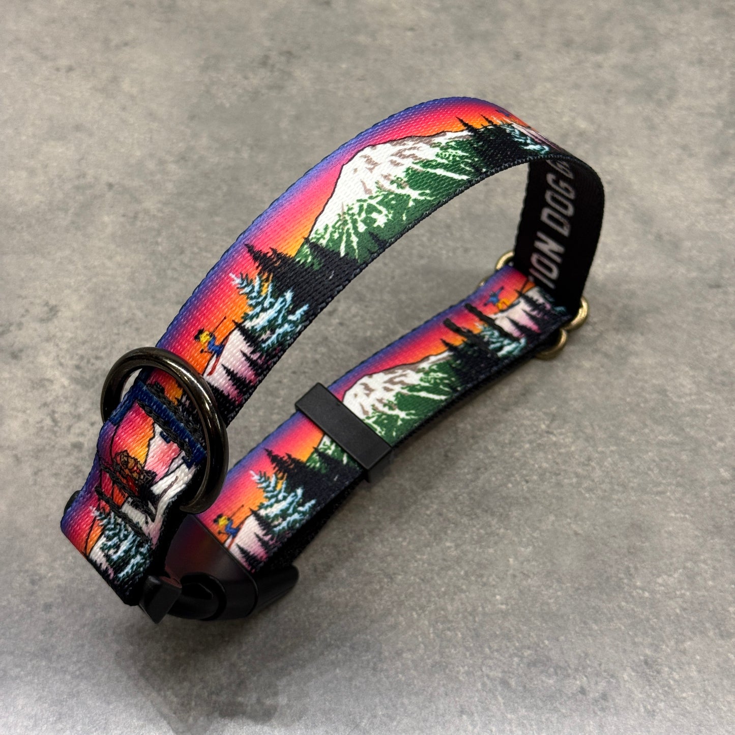 Mt. Bachelor Alpenglow Dog Collar | Handmade in Bend Oregon