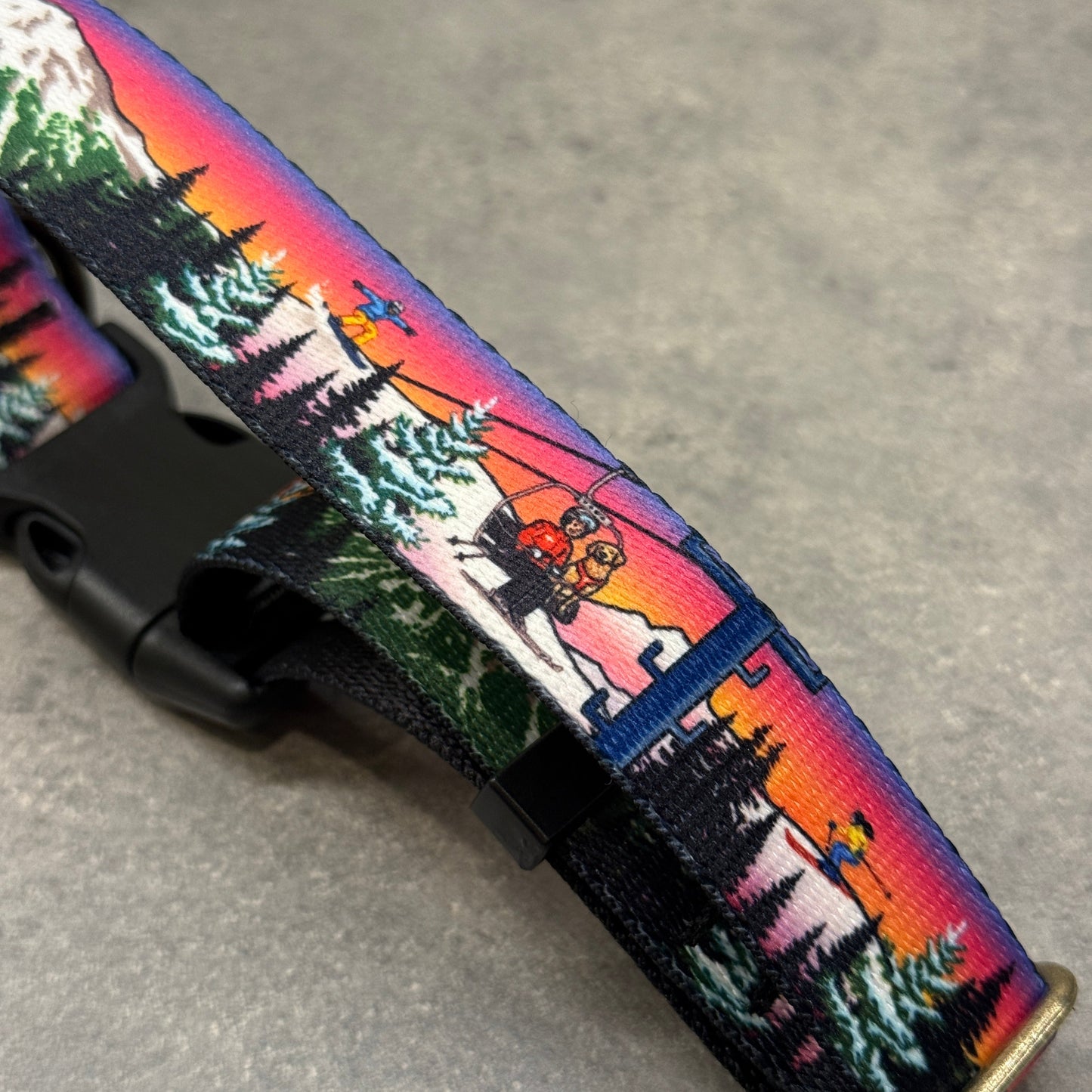 Mt. Bachelor Alpenglow Dog Collar | Handmade in Bend Oregon