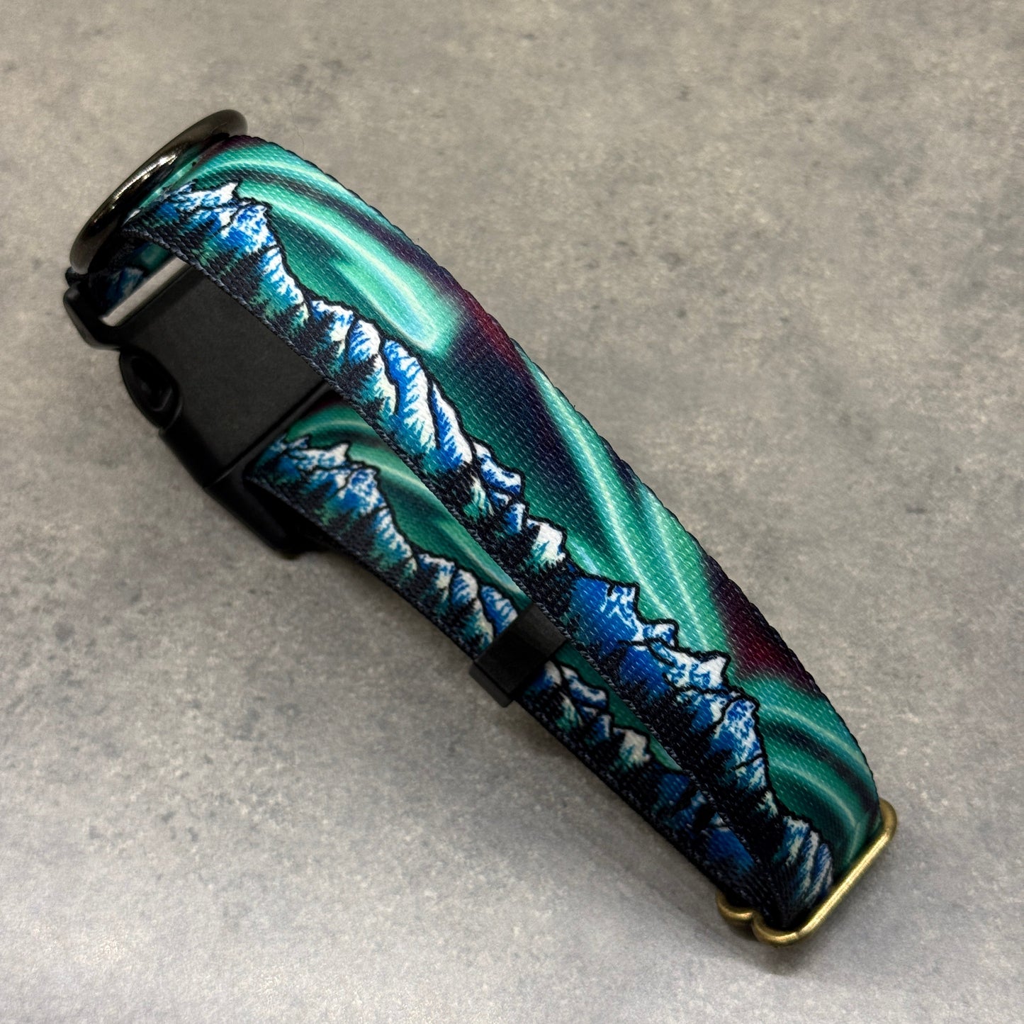 Emerald Skyfire Teton Range | Handmade Dog Collar