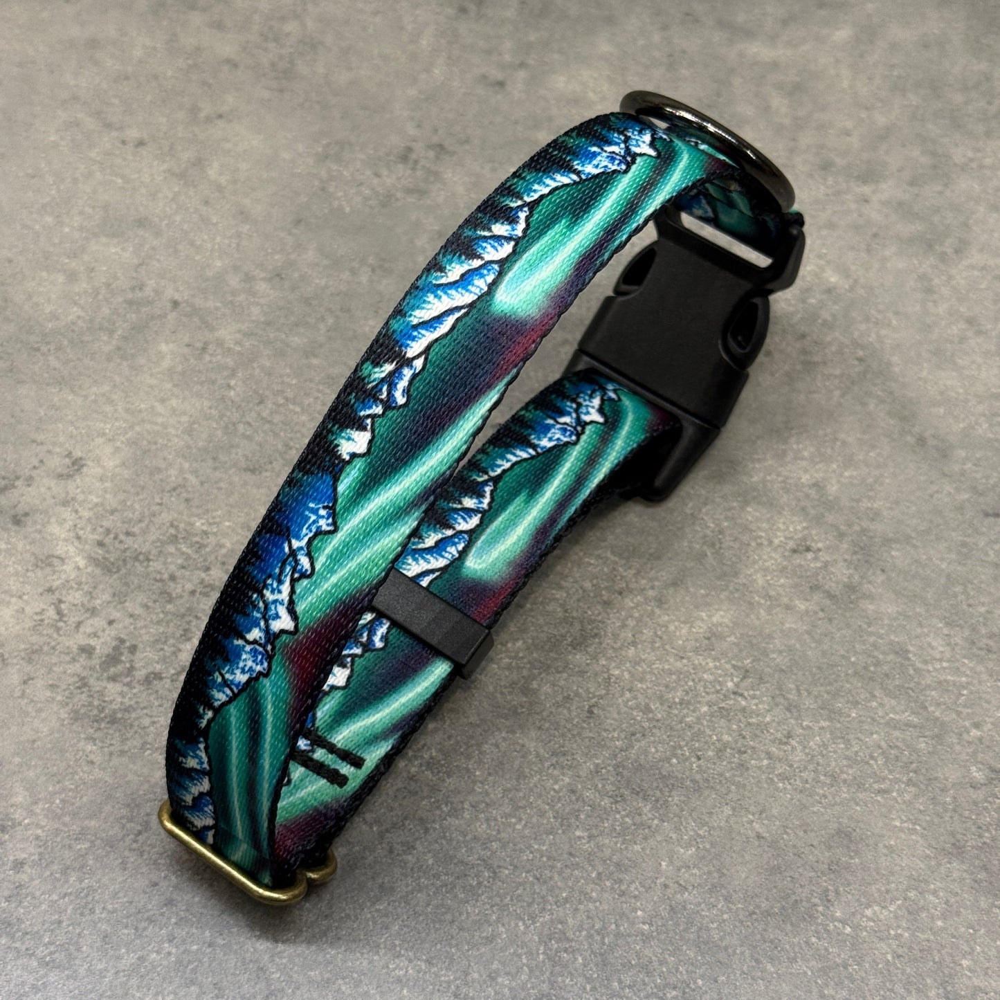 Emerald Skyfire Teton Range | Handmade Dog Collar