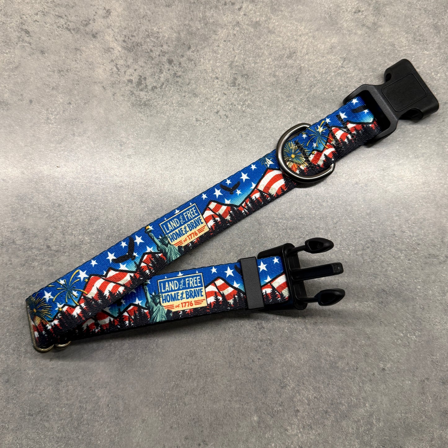 Land of the Free for 250 years! | Handmade Dog Collar
