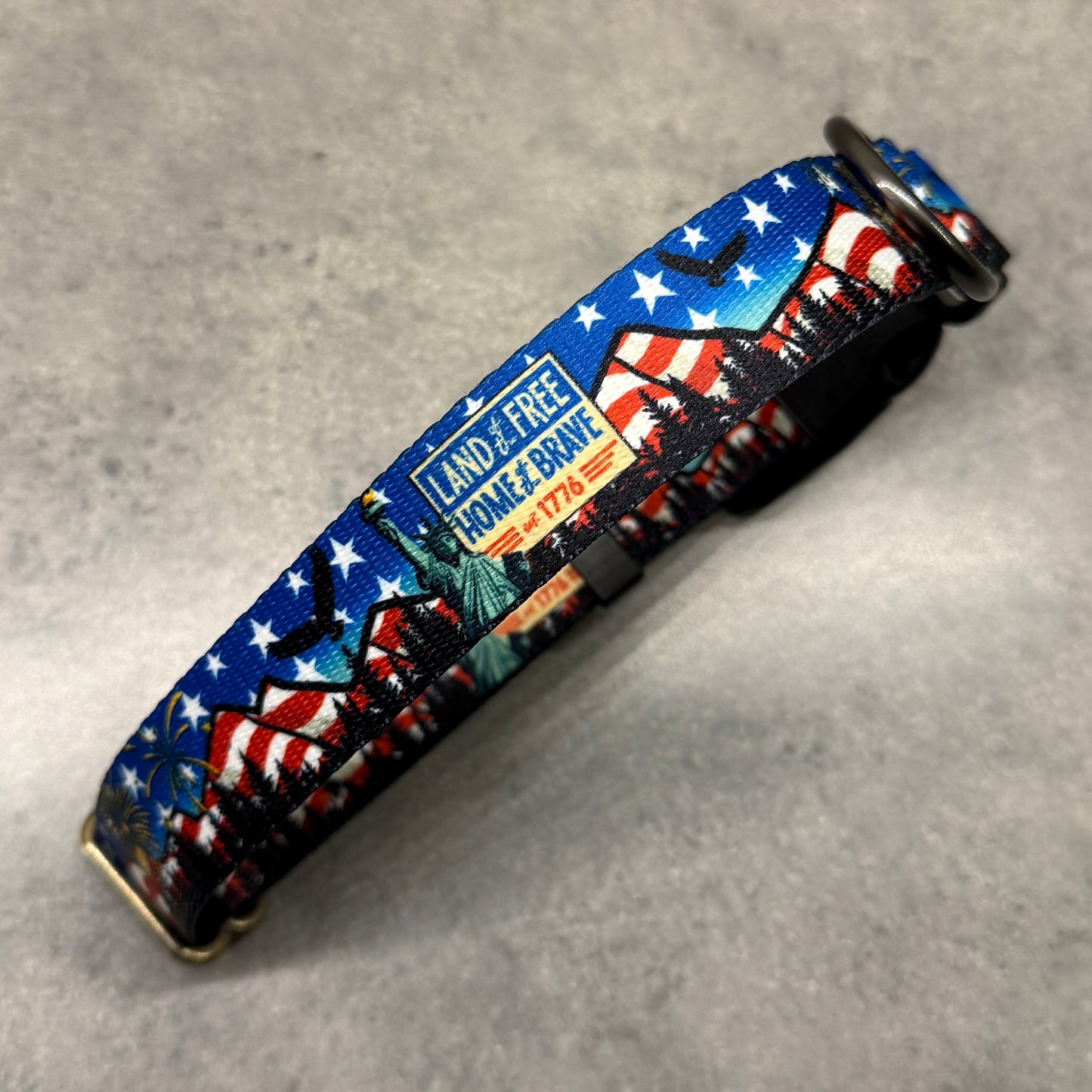 Land of the Free for 250 years! | Handmade Dog Collar
