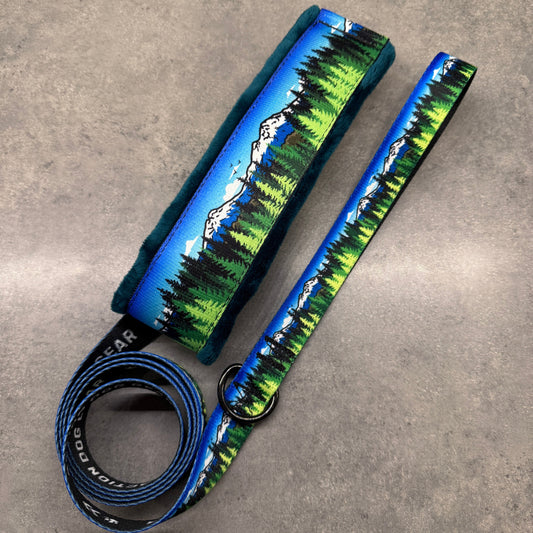 Blue Sky Three Sisters Minky Slip Collar + Built-In Leash