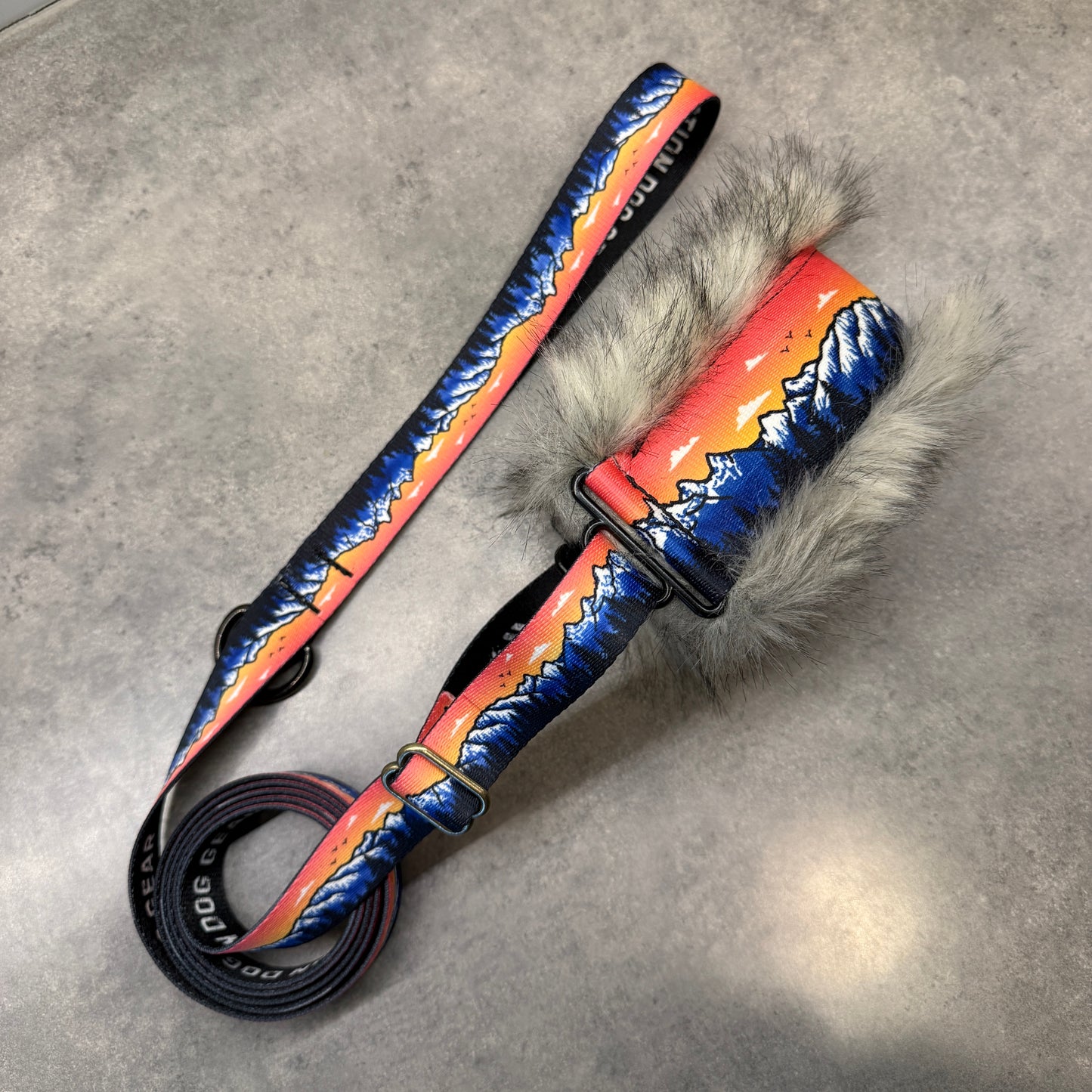 Rosegold Tetons Natural Minky Slip Collar + Built-In Leash | Handmade