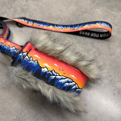 Rosegold Tetons Natural Minky Slip Collar + Built-In Leash | Handmade