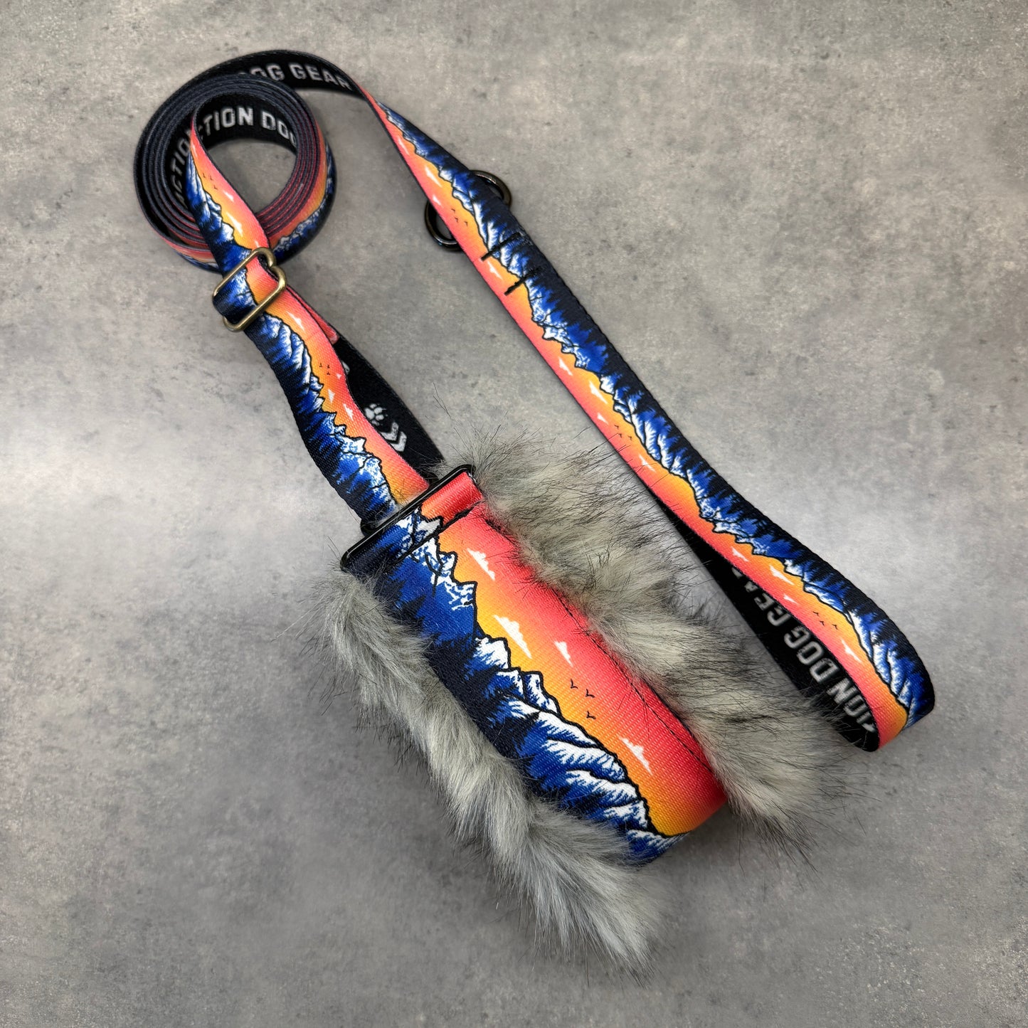 Rosegold Tetons Natural Minky Slip Collar + Built-In Leash | Handmade