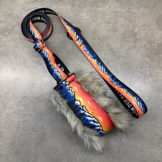 Rosegold Tetons Natural Minky Slip Collar + Built-In Leash | Handmade