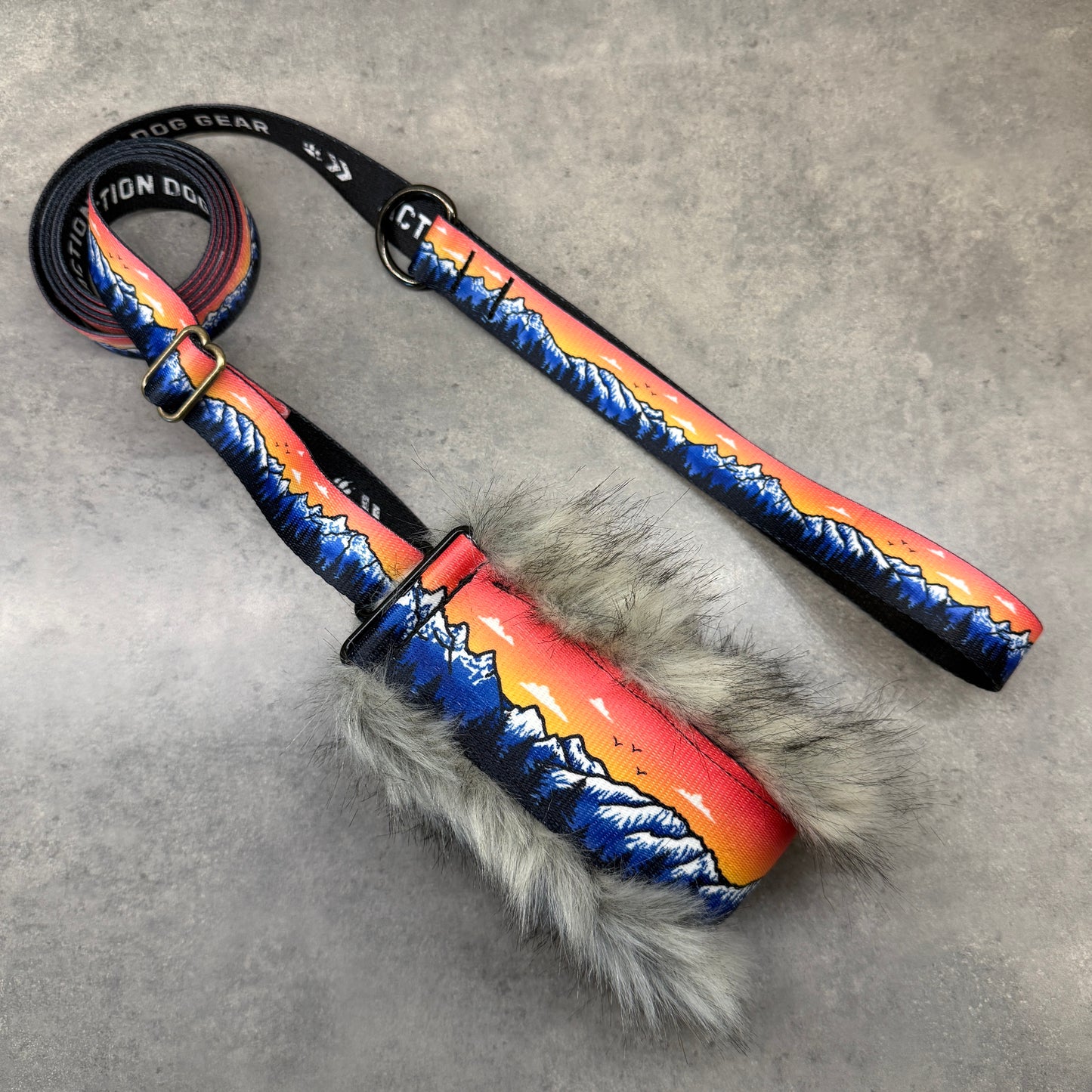 Rosegold Tetons Natural Minky Slip Collar + Built-In Leash | Handmade